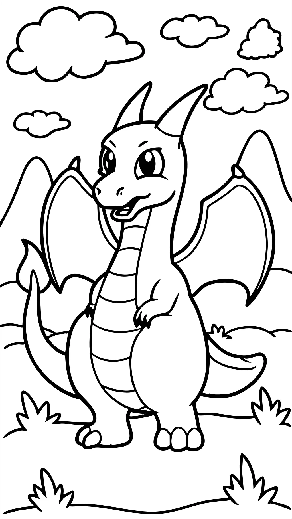 dragonite coloring pages